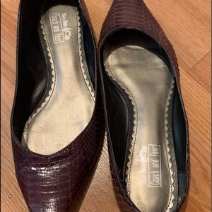 Coach and Four Sneaky Leather Flats 7.5M
